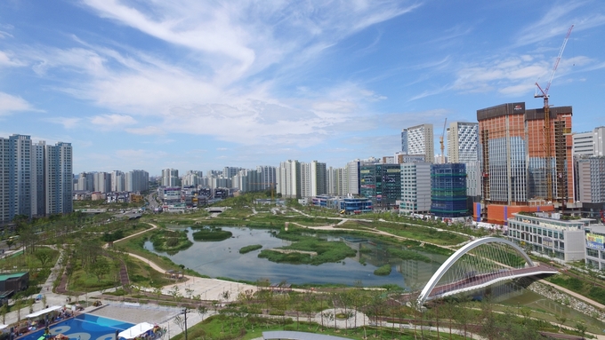 하남시 미사강변 도시 전경. (싸진=하남시 제공)