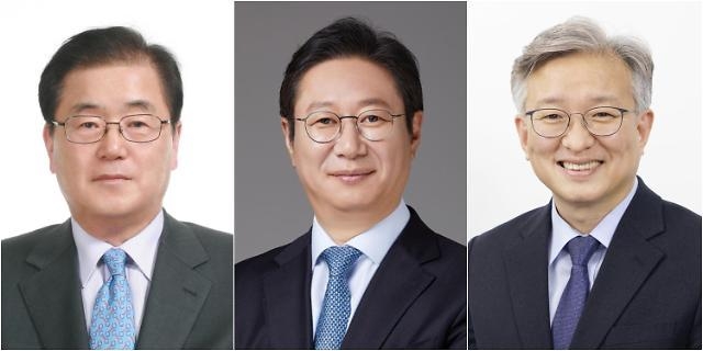 왼쪽부터 정의용 외교부 장관 후보자, 황희 문화체육관광부 장관 후보자, 권칠승 중소벤처기업부 장관 후보자 (사진=청와대 제공) 