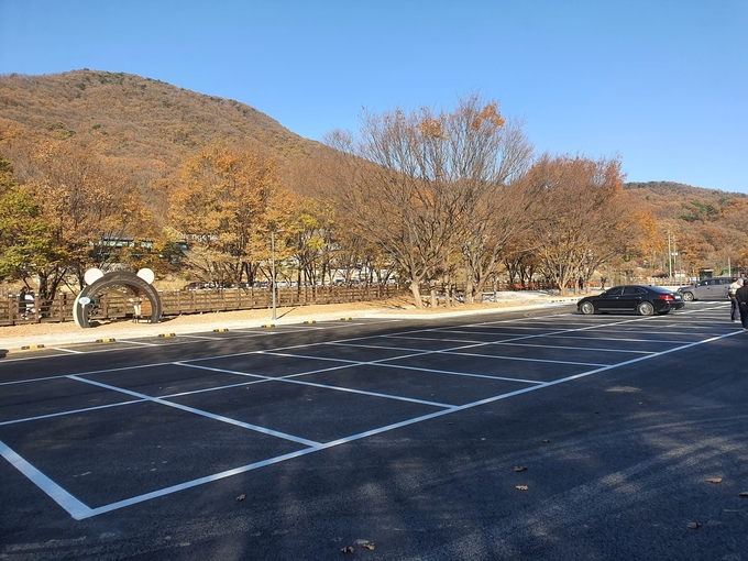 주차장 조성이 마무리된 마장호수 공영주차장 (양주시 제공)