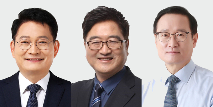 왼쪽부터 송영길, 우원식, 홍영표 국회의원. ( 사진 = 경기신문 DB )