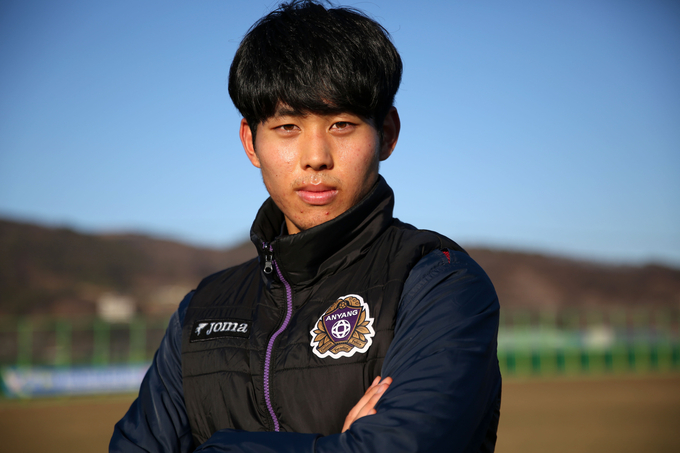 지난달 21일 FC안양의 부주장에 선임된 맹성웅 모습 (사진=FC안양 제공)