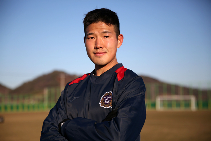지난달 21일 부주장에 선임된 백동규 모습 (사진=FC안양 제공)