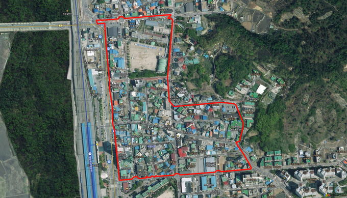  양주 덕정도시재생지구 항공도 (양주시 제공)