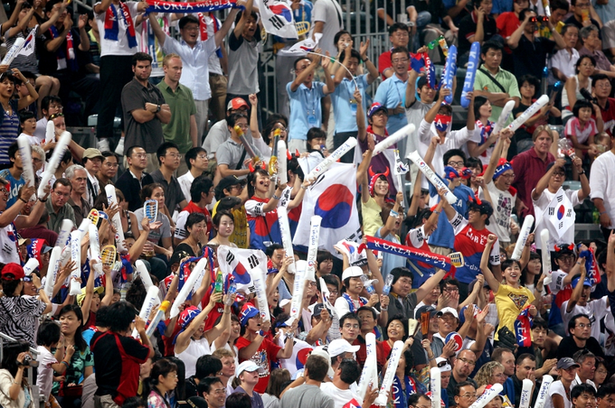 대한민국 응원단이 대표팀을 응원하고 있다. (사진=대한체육회 제공) 