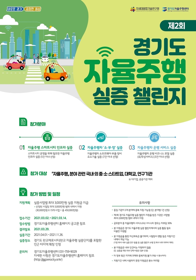 경기도 자율주행 실증 챌린지 포스터 (사진 = 경기도 제공)