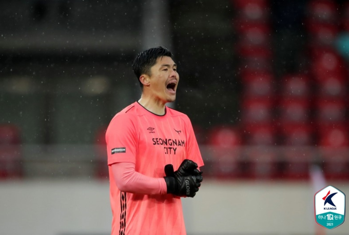 성남FC의 수문장 김영광 모습 (사진=한국프로축구연맹 제공)