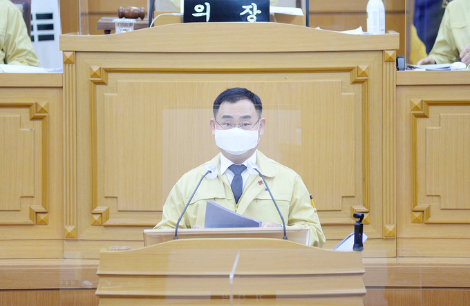 파주시의회 조인연 의원이 5분발언을 하고 있다. (사진=파주시의회 제공)