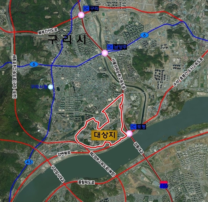 구리시가 지난 24일 한강변도시개발사업 사업단과 공동사업 협약을 체결했다. (사진=구리시 제공)