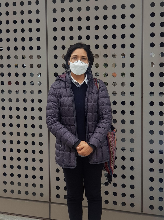 수원이주민센터 외국인 대표인 마킨 메이타씨(사진=박건 기자) 