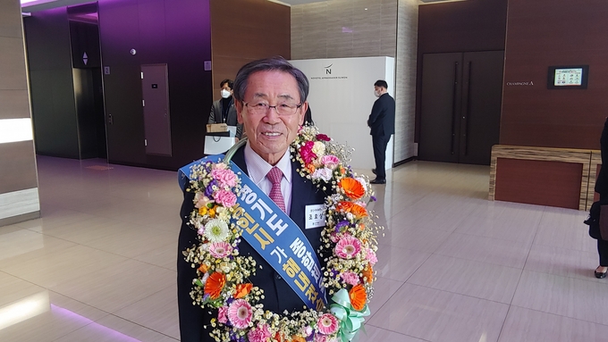 5일 제34회 경기도체육회 이사회에서 용인시가 2022년 경기도종합대회 개최지로 선정됐다. 사진은 조효상 용인시체육회장 모습 (사진=김도균 수습기자)