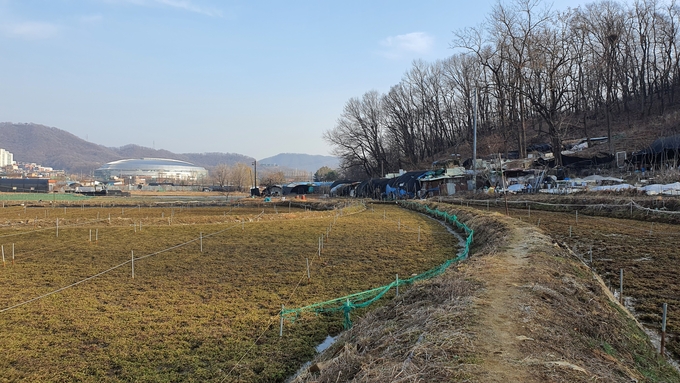 광명시 옥길동 기획부동산 의혹 필지. (사진=김기현 기자)