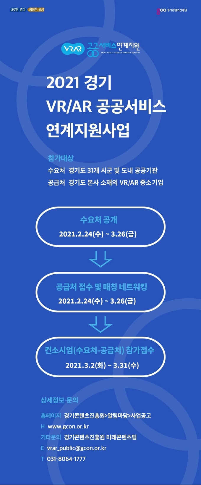 공공서비스 연계지원 참여기업 모집 포스터 (사진 = 경기도 제공)