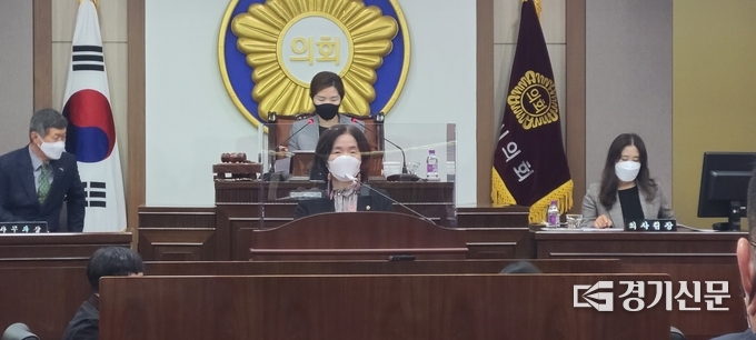 박혜옥의원이 시정 질의하고 있다. (사진=문석완 기자)
