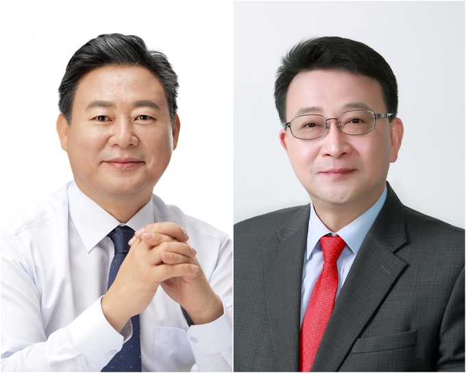 (왼쪽) 더불어민주당 신동화 후보 (오른쪽) 국민의힘 백종천 후보