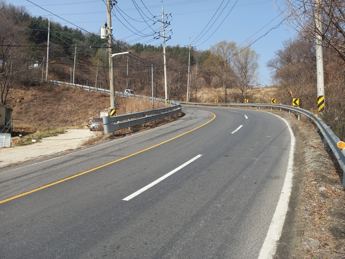 남양주시 화도읍 차산리와 와부읍 월문리를 잇는 '차유령'. 지금은 '차산리 고개' 또는 '수레넘어고개'로 불리운다. (사진=독자 제공)