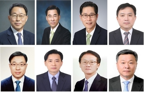 사진 윗줄 왼쪽부터 인사혁신처장에 김우호 인사혁신처 차장, 과기부 1차관에 용홍택 과기부 연구개발정책실장, 과기부 2차관에 조경식 청와대 디지털혁신비서관, 통일부 차관에 최영준 통일부 통일정책실장이 내정됐다. 사진 아랫줄 왼쪽부터 국토교통부 2차관에 황성규 국토부 대도시권광역교통위원회 상임위원, 관세청장에 임재현 기획재정부 세제실장, 병무청장에 정석환 국방부 국방정책실장, 산림청장에 최병암 산림청 차장이 내정됐다. (사진= 연합뉴스) 