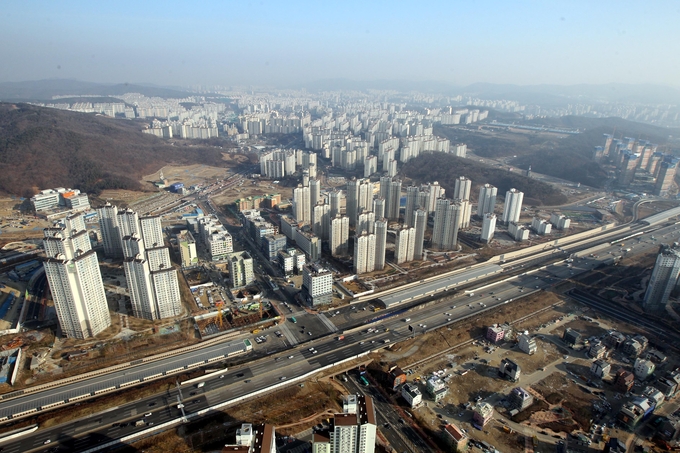 용인시 수지구 상현동 광교지구의 모습. (사진=용인시 제공)
