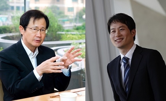 박찬구 금호석유화학 회장(왼쪽)과 박철완 금호석유화학 상무(오른쪽)의 모습. (사진=금호석유화학)