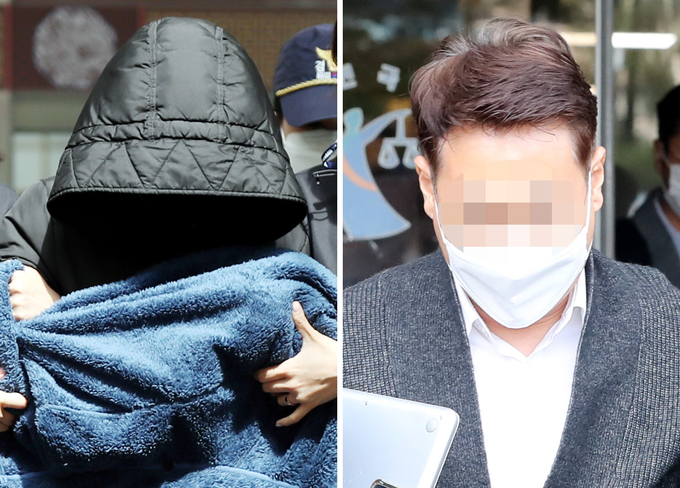 인천 을왕리 음주 역주행 사고 차량 운전자(왼쪽)와 동승자. (사진=연합뉴스 제공)