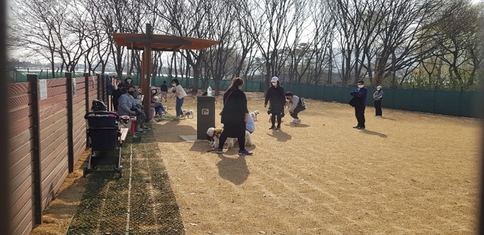 구리시가 지난 2월 24일 개장한 장자호수생태공원 반려동물 놀이터. (사진=구리시 제공)