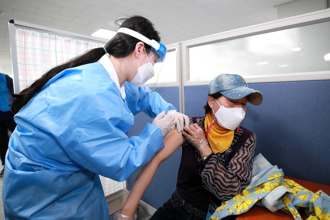지난달 31일 처인구코로나19예방접종센터에서 진행된 백신접종 모의훈련 모습 (사진=용인시 제공)