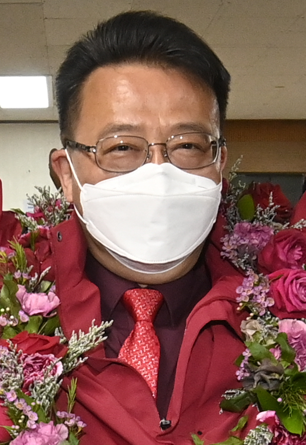 7일 구리시 제1선거구 경기도의회 의원 선거에 당선된 국민의힘 백현종 당선인. (사진 = 황준선 기자 )