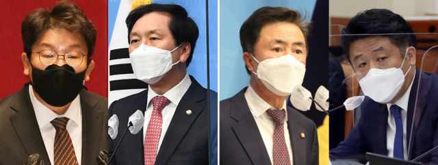 (왼쪽부터) 권성동, 김기현, 김태흠, 유의동 의원. (사진= 연합뉴스) 