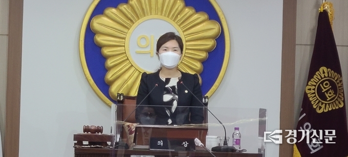 손세화 포천시의회 의장이 개회사를 하고 있다. (사진=문석완 기자)