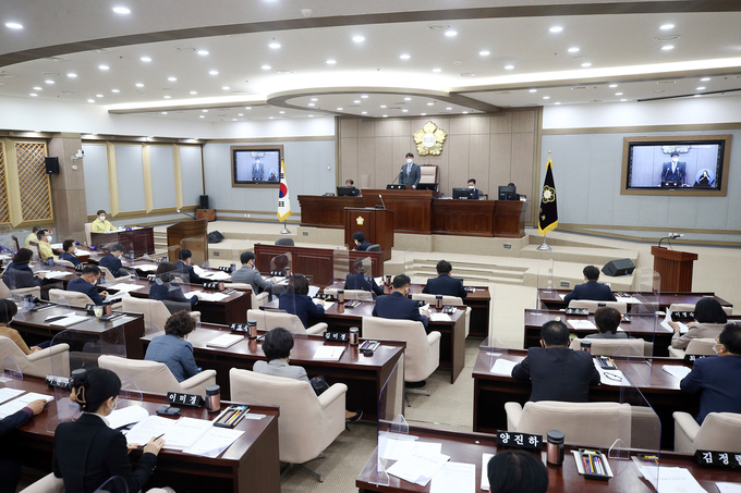22일, 4월 임시회를 마무리한 수원시의회. (사진=수원시의회 제공)