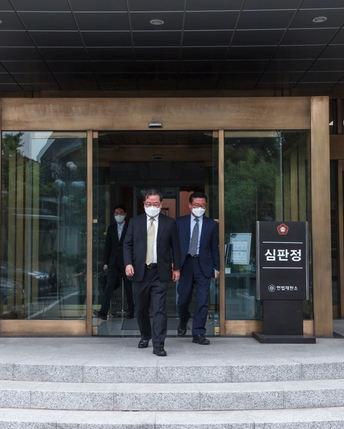 남양주시는 22일 헌법재판소에서 경기도를 상대로 제기한 권한쟁의심판 2건에 대해 공개 변론에 나섰다.(사진=남양주시 제공)