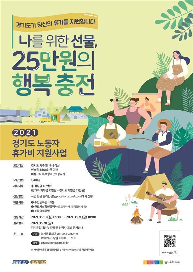 경기도 노동자 휴가비 지원사업 포스터(사진=경기도 제공)