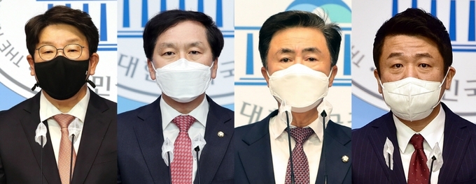 (왼쪽부터) 권성동-김기현-김태흠-유의동 