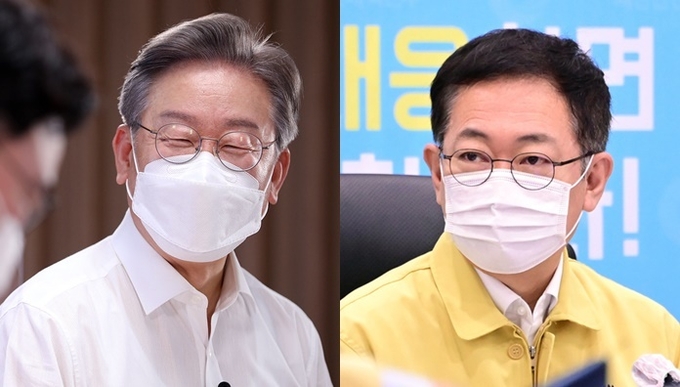 이재명 경기도지사(왼쪽부터), 박남춘 인천시장 (사진= 경기도, 인천시 제공)