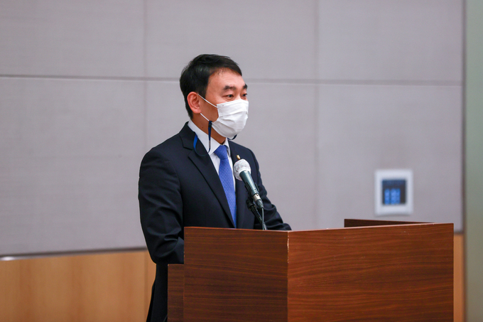 김용민 의원이 인사말을 하고 있다.(사진=남양주시 제공)
