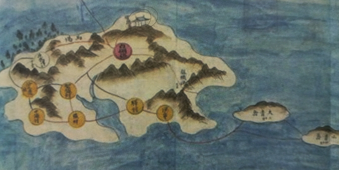 옛 백령도 지도.