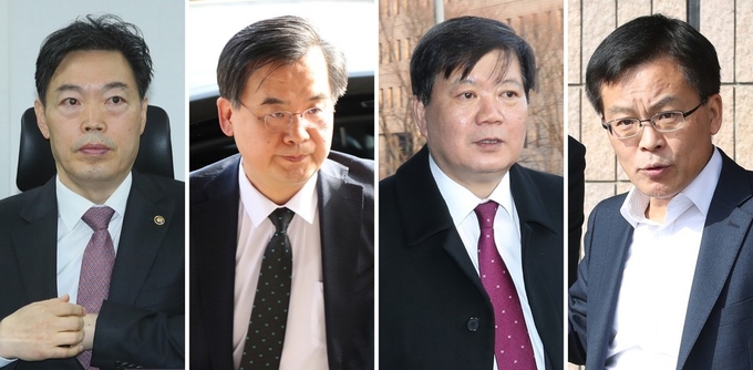검찰총장후보추천위는 29일 회의를 통해 김오수 전 법무부 차관(왼쪽부터)과 구본선 광주고검장, 배성범 법무연수원장, 조남관 대검찰청 차장검사를 차기 검찰총장 후보로 박범계 법무부 장관에게 추천했다. (사진=연합뉴스 제공)