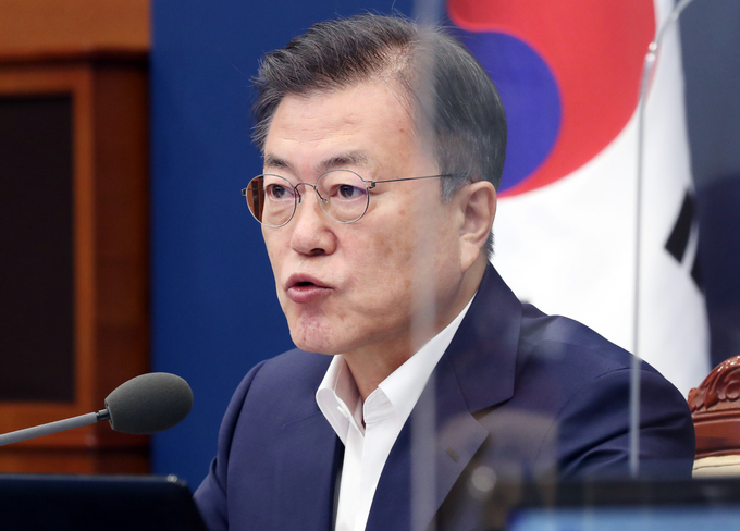  문재인 대통령이 3일 오후 청와대에서 열린 2차 특별 방역 점검회의에서 발언하고 있다. (사진=연합뉴스)