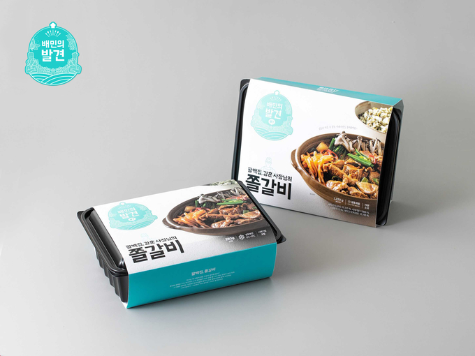 '배민의발견' 1호 가정간편식 제품 '팔백집, 강훈 사장님의 쫄갈비'의 모습. (사진=우아한형제들 제공)