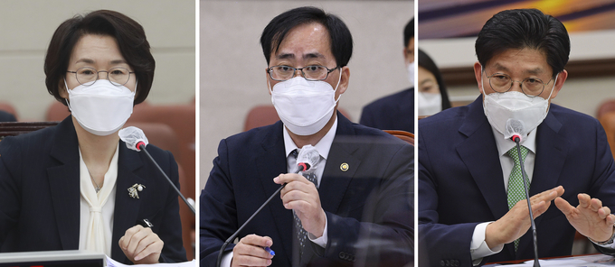 (왼쪽부터) 임혜숙 과학기술정보통신부, 박준영 해양수산부, 노형욱 국토교통부 장관 후보자. (사진=연합뉴스/자료사진)