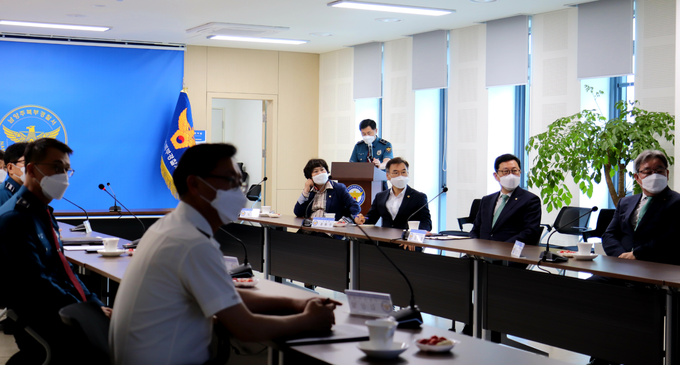 김한정 의원이 남양주북부경찰서를 방문했다. (사진=김한정 의원실 제공)
