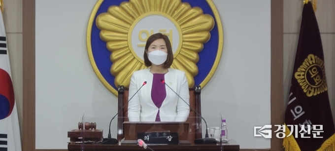 손세화 포천시의회 의장이 개회사를 하고 있다. (사진=문석완 기자)
