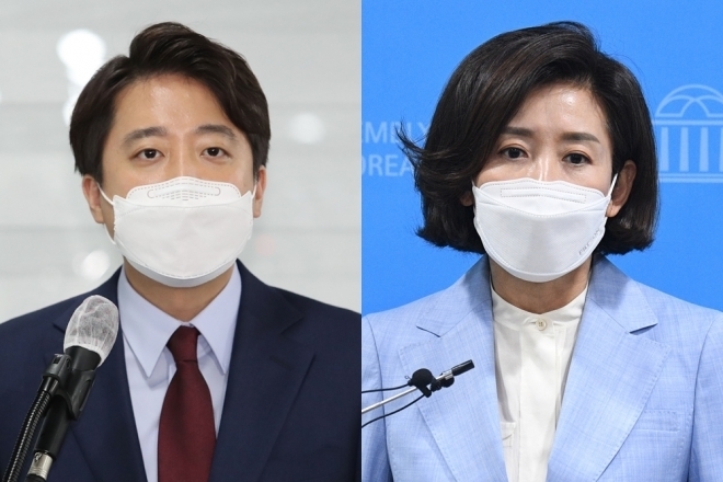 국민의힘 당 대표 경선에 출마한 이준석 전 최고위원, 나경원 전 의원. (사진= 연합뉴스) 