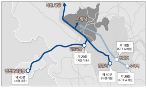 GTX-A 노선. (사진=킨텍스 제공)