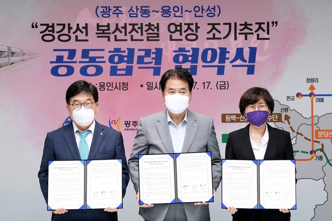 경강선 복선전철 연장 조기추진 협약식
