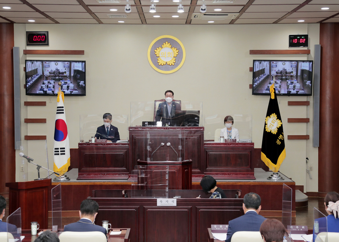 광명시의회 본회의 광경. (사진=광명시의회 제공)