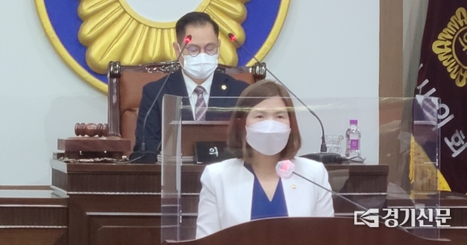 손세화 의원이 시정질의를 하고 있다. (사진=문석완 기자)