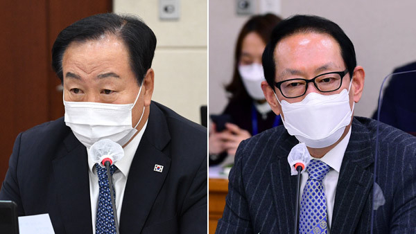 한기호 의원(왼쪽)과 김도읍 의원 
