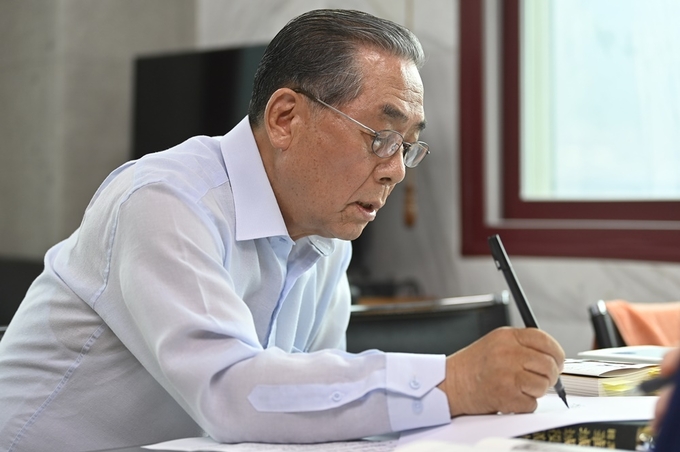 임수복 전 경기도지사 권한대행은 ‘이존국법 이중민생(以尊國法 以重民生)’ 정신을 이야기했다. (사진=황준선 기자)