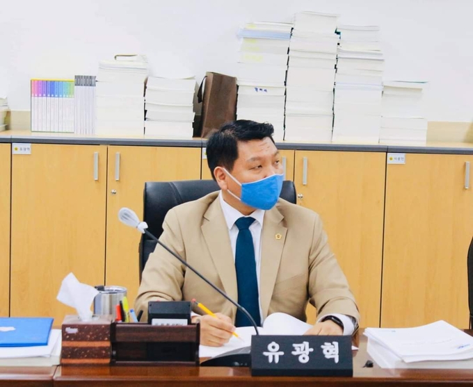 미군드론 안전문제를 제기한 유광혁 경기도의원