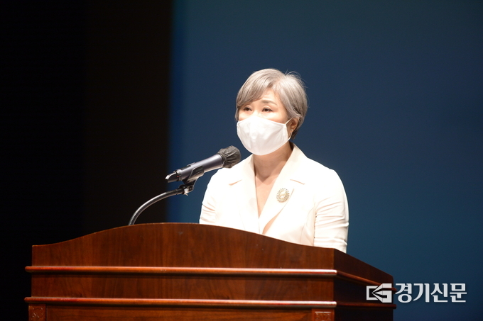 제갈현 문화재단 대표이사가 취임사를 하고 있다. (사진=포천시 제공)
